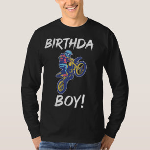Dirt Bike Verjaardag Jongen Dirtbike Motorcross Bi T-shirt