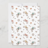 Dirt Bike Vierde Verjaardagsfeestuitnodiging voor  Kaart (Achterkant)