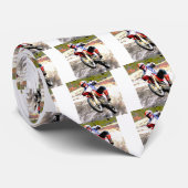 Dirt Bike Wheeling in Mud in Color Stropdas (Opgerold)