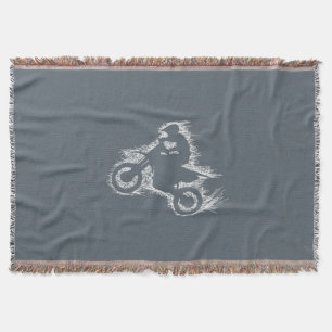 DIRT BIKE ( witte krabbel ) Deken