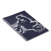DIRT BIKE ( witte krabbel ) Notitieboek (Rechterzijde)