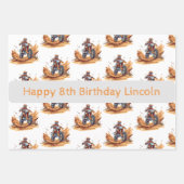 Dirt Bike Wrapping Papier Flat Sheet Set van 3 Inpakpapier Vel (Voorkant)