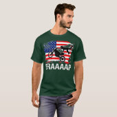 Dirt Biker Amerika Flag Gift Motorcycle T-shirt (Voorkant volledig)