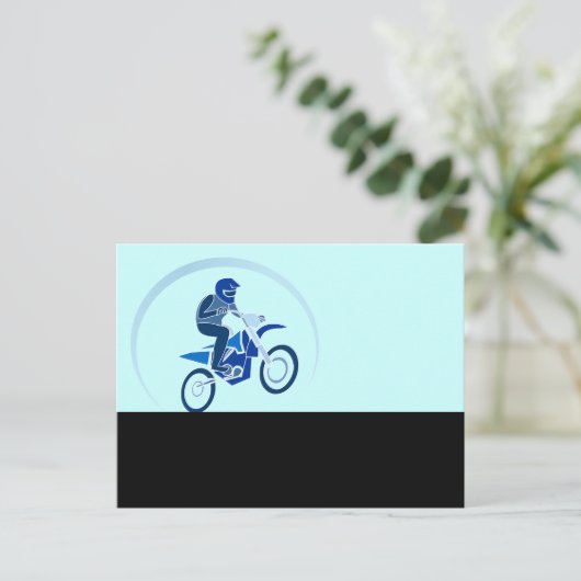 Dirt Biker Vector Biking Briefkaart (Staand voorkant)