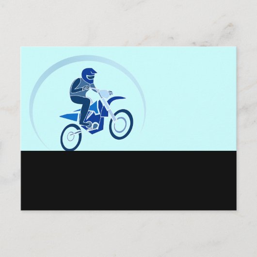 Dirt Biker Vector Biking Briefkaart (Voorkant)
