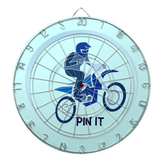 Dirt Biker Vector Biking Dartbord (Voorkant)