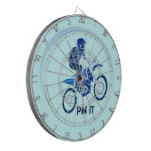 Dirt Biker Vector Biking Dartbord (Voorkant Links)