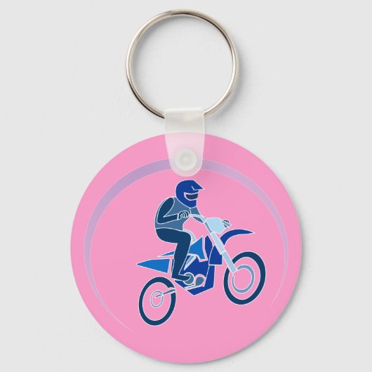 Dirt Biker Vector Biking Sleutelhanger (Voorkant)