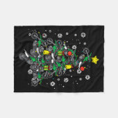 Dirt Bikes Christmas Tree Xmas Motocross Men Boy  Fleece Deken (Voorkant (Horizontaal))
