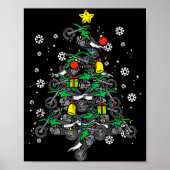 Dirt Bikes Christmas Tree Xmas Motocross Men Boy  Poster (Voorkant)
