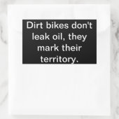 Dirt Bikes lekt geen olie' ATV/Vehicle Sticker (Tas)