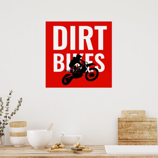 Dirt Bikes Motocross Pop Poster (Keuken)