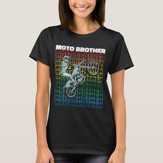 Dirt Biking Brother Biker Mx Motocross Bike Moto B T-shirt (Voorkant)