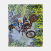 Dirt Biking Fools- Motocross Racer Fleece Blanket Deken (Voorkant)