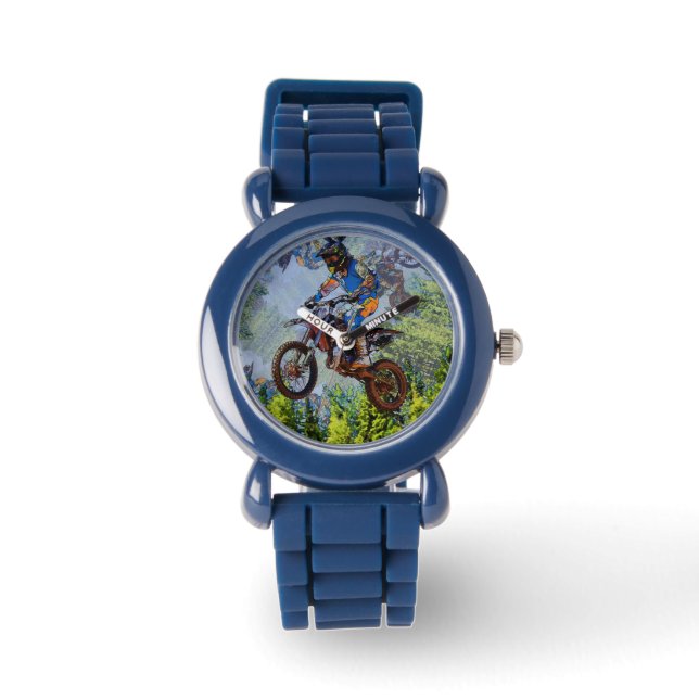 Dirt-Biking Fools- Motocross Racers Horloge (Voorkant)