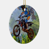 Dirt-Biking Fools- Motocross Racers Keramisch Ornament (Rechts)