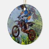 Dirt-Biking Fools- Motocross Racers Keramisch Ornament (Links)