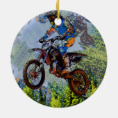 Dirt-Biking Fools- Motocross Racers Keramisch Ornament (Achterkant)