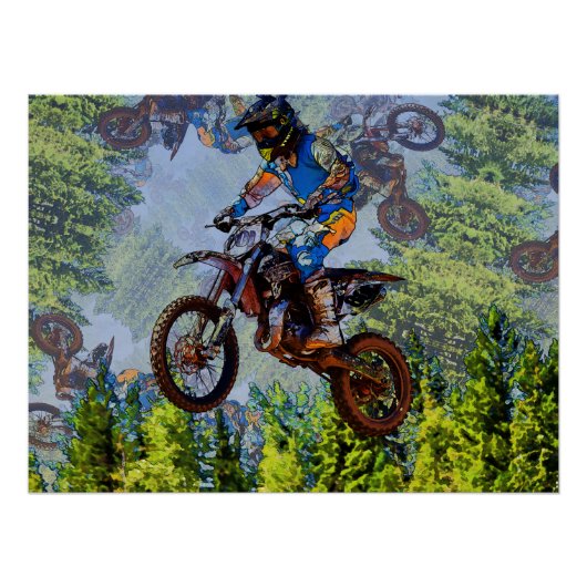 Dirt-Biking Fools- Motocross Racers Perfect Poster (Voorkant)