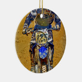 Dirt-Biking Moto-X Champ Designer #Gift Keramisch Ornament (Rechts)