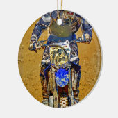 Dirt-Biking Moto-X Champ Designer #Gift Keramisch Ornament (Links)