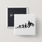 Dirt Biking Vierkante Button 5,1 Cm (Voorkant /achterkant)