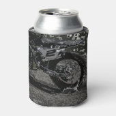 Dirt Biking (zwart-wit) Blikjeskoeler (Blikje Voorkant)