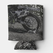 Dirt Biking (zwart-wit) Blikjeskoeler (Achterkant)