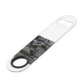 Dirt Biking (zwart-wit) Speed Flessenopener (Achterkant Gekanteld)