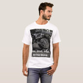 Dirt Biking (zwart-wit) T-shirt (Voorkant volledig)