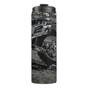Dirt Biking (Zwart & Wit) Thermosbeker