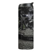 Dirt Biking (Zwart & Wit) Thermosbeker (Gedraaid links)
