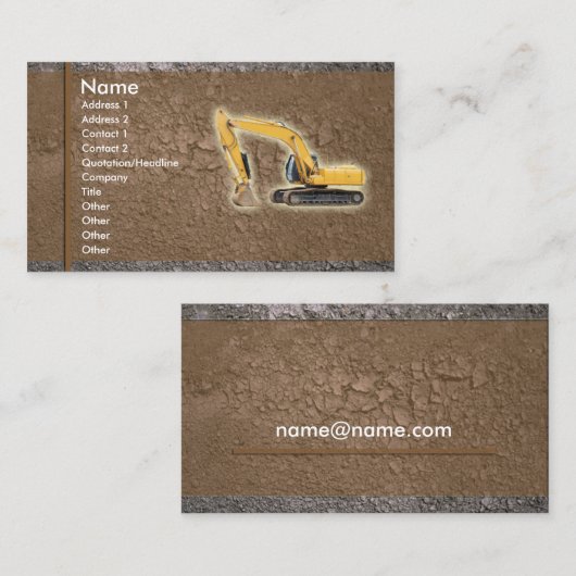 dirt_building visitekaartje (Voorkant / Achterkant)