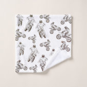 Dirt Cross Bathroom Towel Set Bad Handdoek (Wasdoekje)