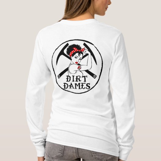 Dirt Dames Heart Front, Grote Logo achterzijde T-shirt (Achterkant)