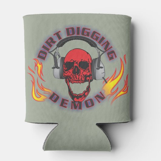Dirt Digging Demon Koozi Blikjeskoeler (Achterkant)