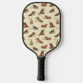 Dirt Digging Dogs - patroon vaderdag cadeau. Pickleball Paddle (Achterkant)