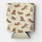 Dirt Digging Dogs - strandvakantie patroon. Blikjeskoeler (Voorkant)