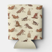 Dirt Digging Dogs - strandvakantie patroon. Blikjeskoeler (Achterkant)