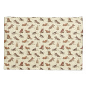 Dirt Digging Dogs - strandvakantie patroon. Kussensloop (Achterkant)