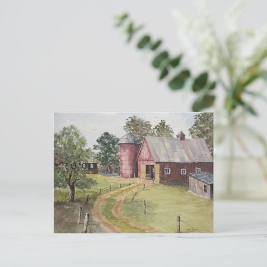 Dirt Drive Barn Briefkaart (Staand voorkant)