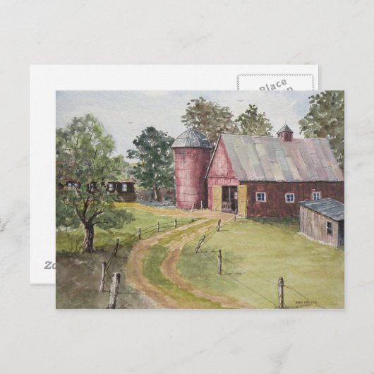 Dirt Drive Barn Briefkaart (Voorkant / Achterkant)