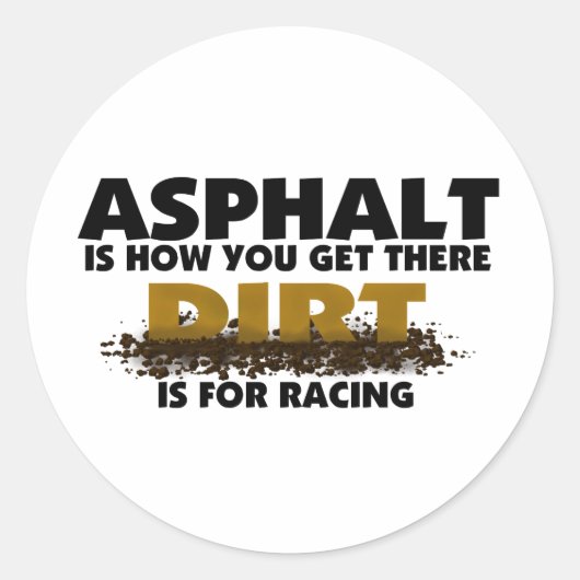 Dirt is voor racisme ronde sticker (Voorkant)