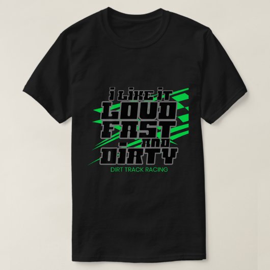 Dirt Modified Racing Apparel Sprint Car Dirt Track T-shirt (Design voorkant)