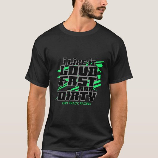Dirt Modified Racing Sprint Car Dirt Track Racing T-shirt (Voorkant)