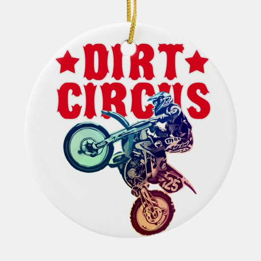 Dirt Motocross Keramisch Ornament (Voorkant)