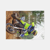 Dirt Motorcycle Bike Motocross-racisme, gepersonal Fleece Deken (Voorkant (Horizontaal))