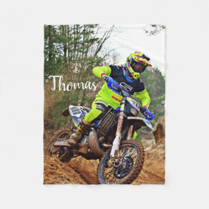 Dirt Motorcycle Bike Motocross-racisme, gepersonal Fleece Deken
