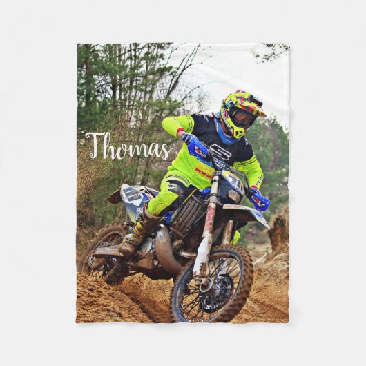 Dirt Motorcycle Bike Motocross-racisme, gepersonal Fleece Deken (Voorkant)