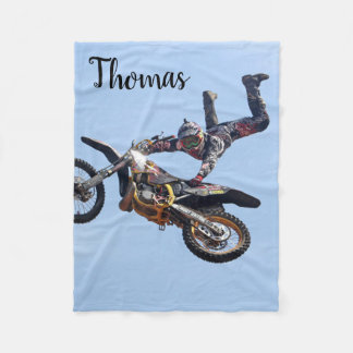 Dirt Motorcycle Bike Motocross-racisme, gepersonal Fleece Deken